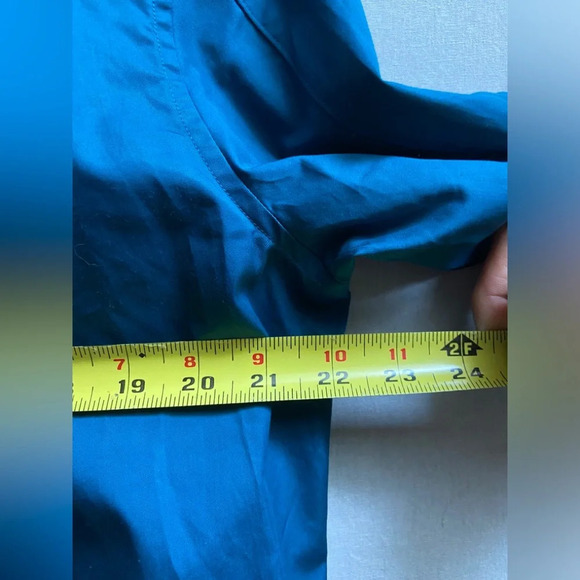 Armani Exchange Cotton teal blue button up shirt  Sz L - Picture 9 of 10